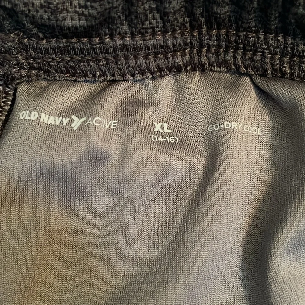 OLD NAVY boys GO DRY Mesh Track Pants - Dark heather grey/black Size XL (14/16) - Picture 2 of 2